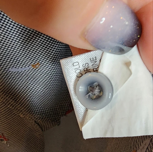 Johnston & Murphy Pirate Themed Plaid Short Sleeve Button Shirt Men's Medium - Picture 16 of 16